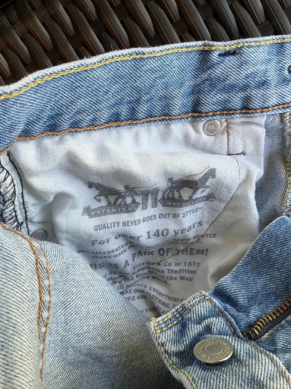 Levi’s 511 Straight Leg Jeans Men’s W28 L32 Light Wash Stretch Denim - Picture 6 of 7